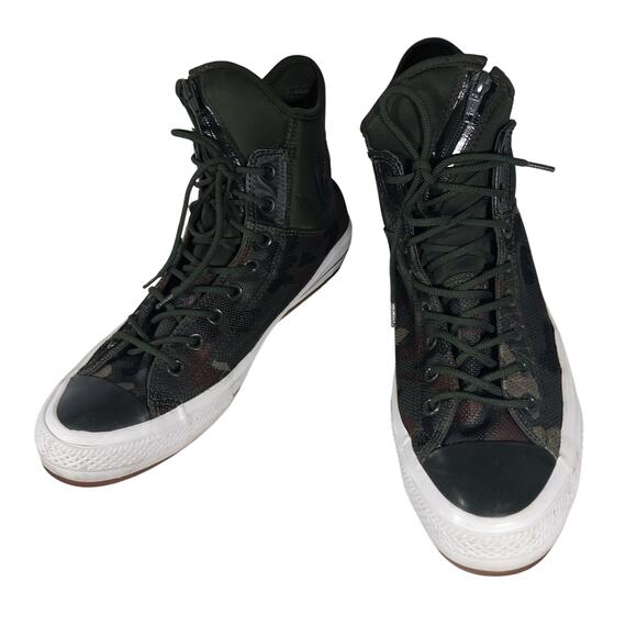 CONVERSE CHUCK TAYLOR ALL STAR! VAMO GREEN/BLACK ZIPPER FRONT SNEAKERS! SZ 11 - Picture 3 of 11